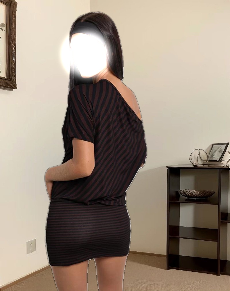 Talita Mini Dress in Diagonal and Mini Stripe Maroon