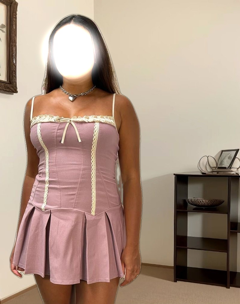 Shirina Dress in Tailoring Dusky Pink