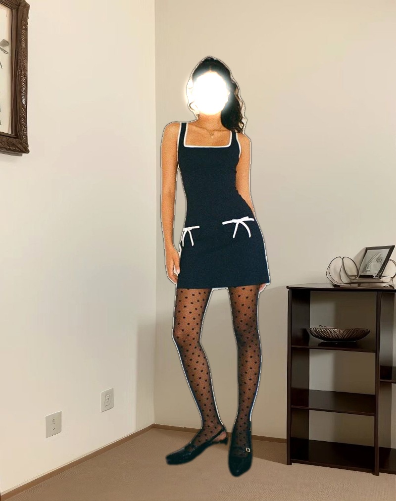 Gabija Tailored Mini Dress in Navy