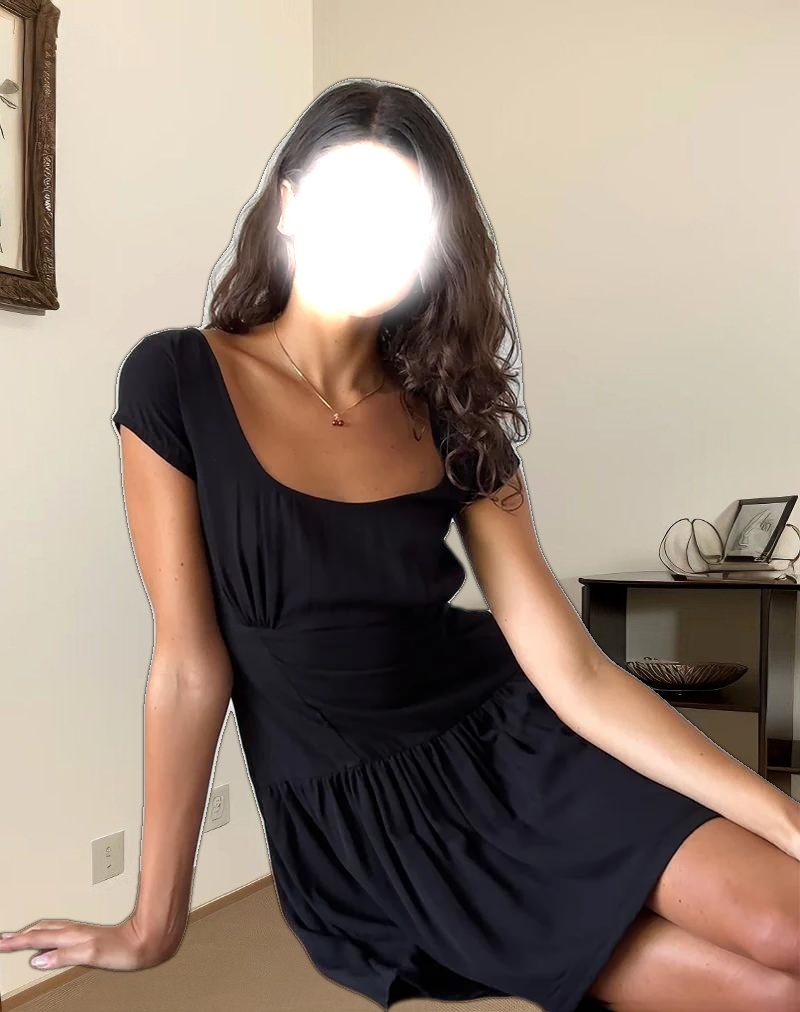 Ohayo Mini Dress in Black