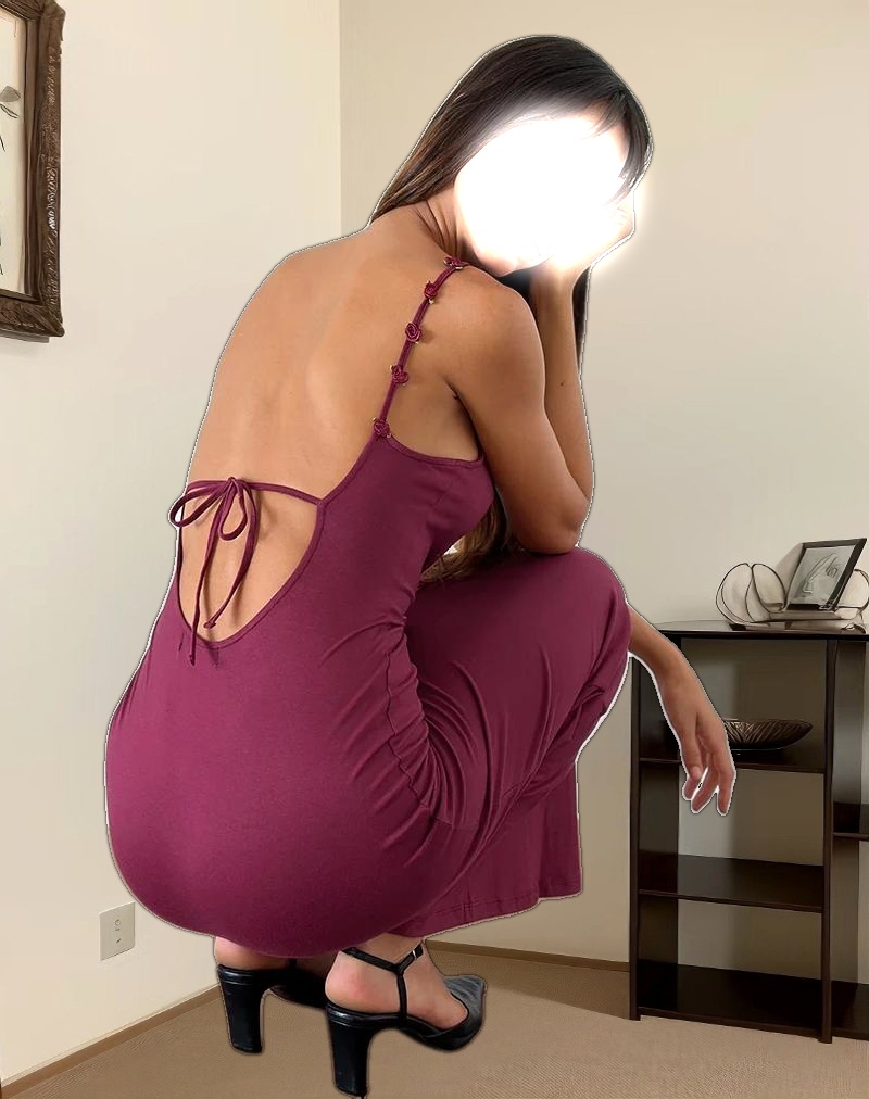 Cantana Maxi Dress in Burgundy