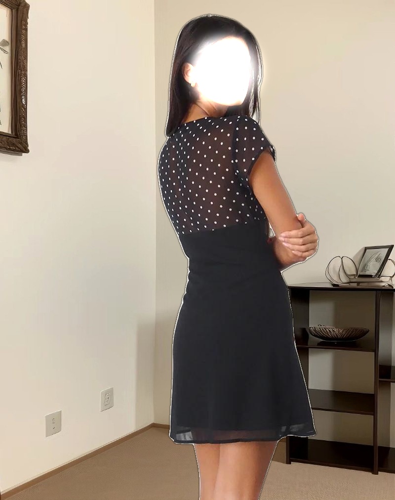Lovita Mini Dress in Basic Polka Black
