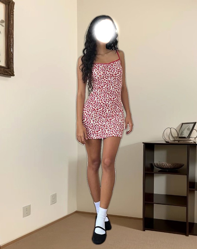 Gracias Mini Dress in Strawberry 2023 Print