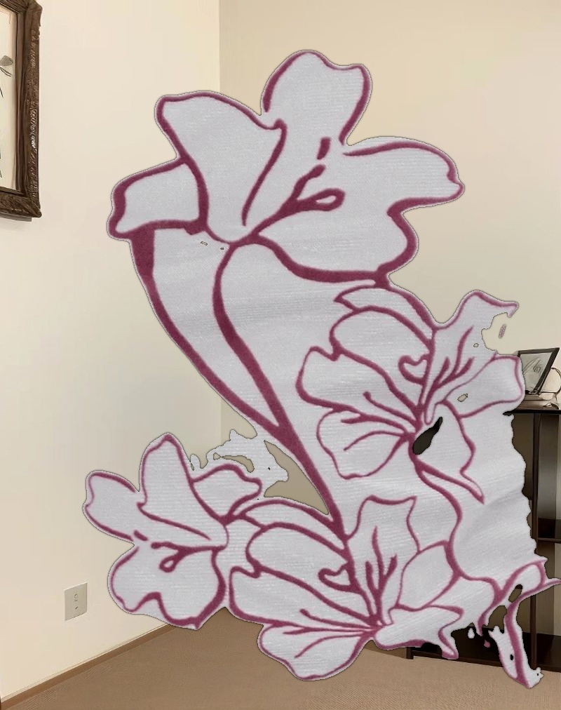 Satoli Mini Dress in Mono Flower Flock Pale Grey