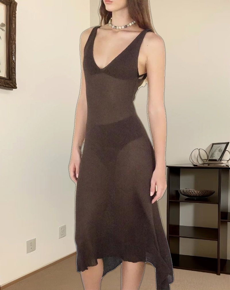 Rabindra Maxi Dress in Brown