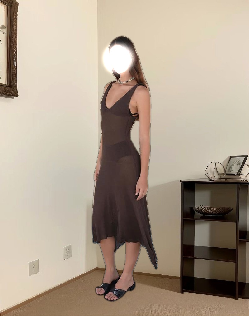 Rabindra Maxi Dress in Brown