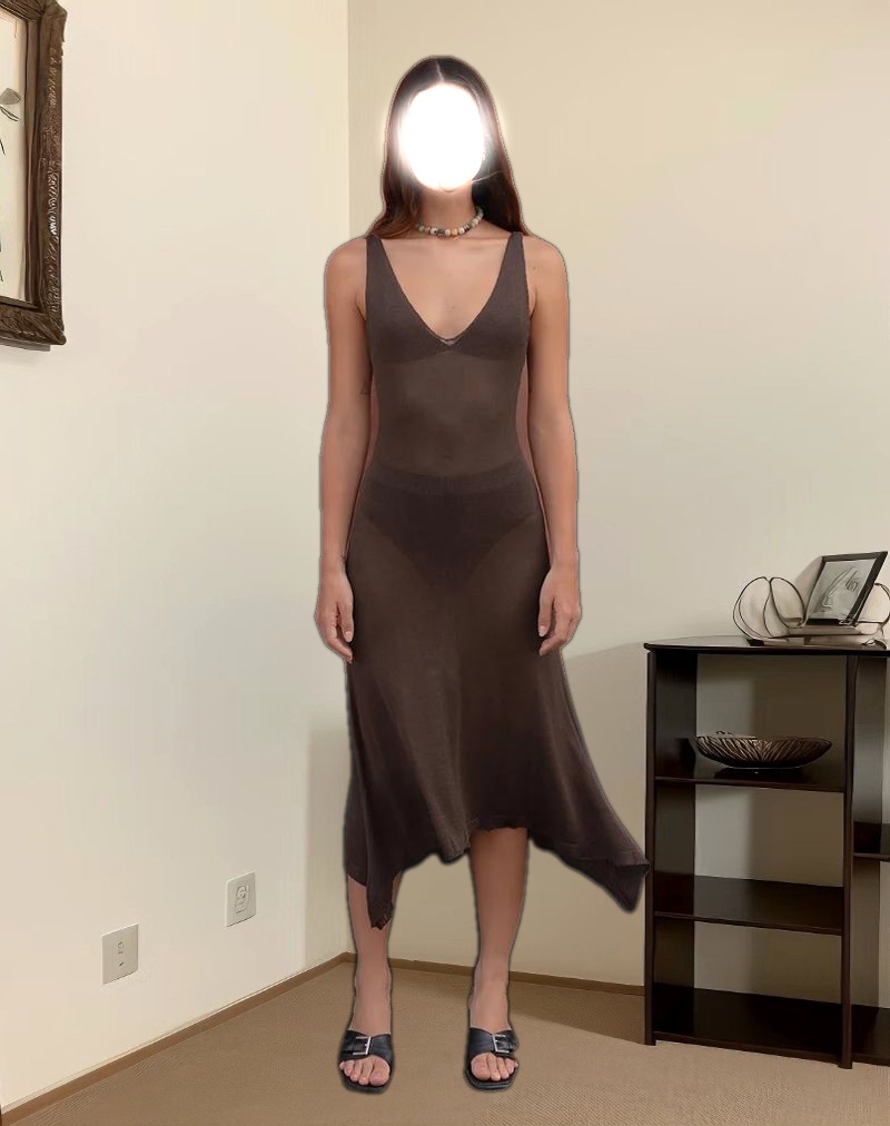 Rabindra Maxi Dress in Brown