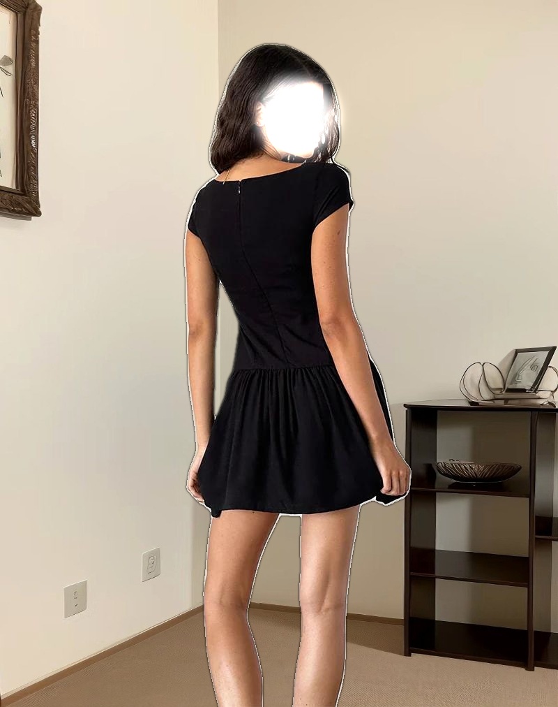 Ohayo Mini Dress in Black