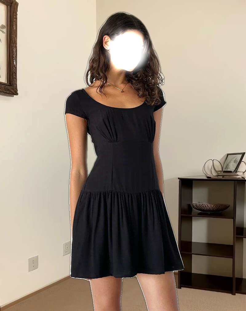 Ohayo Mini Dress in Black