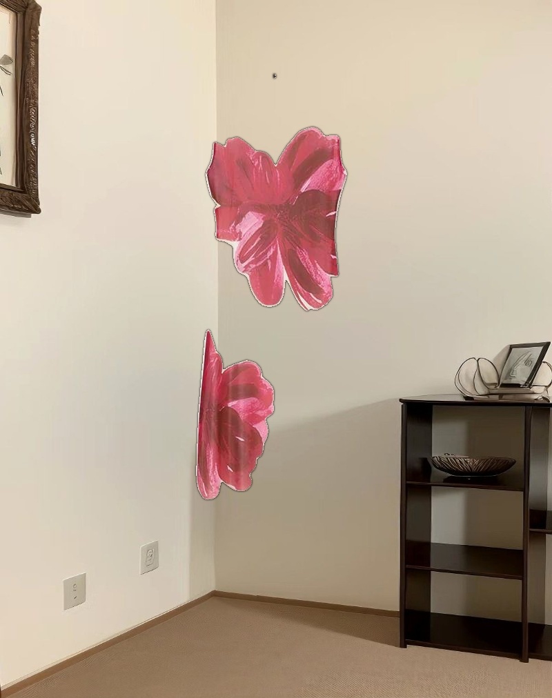 Fayola Printed Maxi Dress in Cream with Red Watercolour Flower