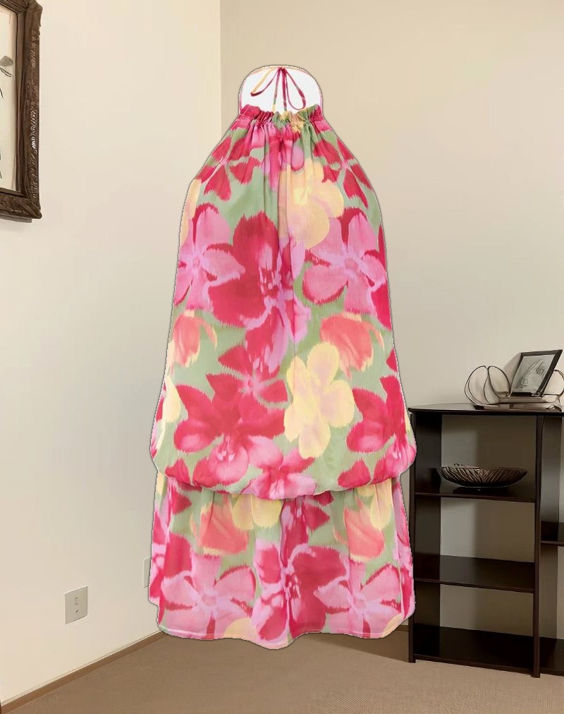 Veloria Mini Dress in Bold Multi Colour Floral