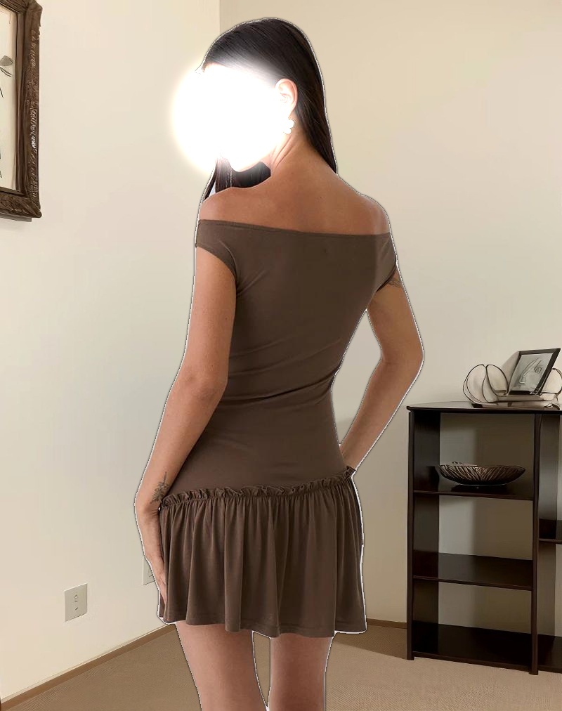 Ciro Mini Dress in Chocolate