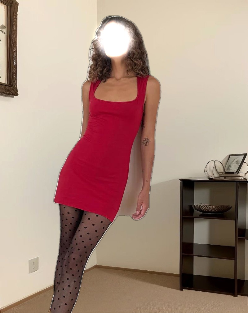 Jinsuen Bodycon Mini Dress in Adrenaline Red