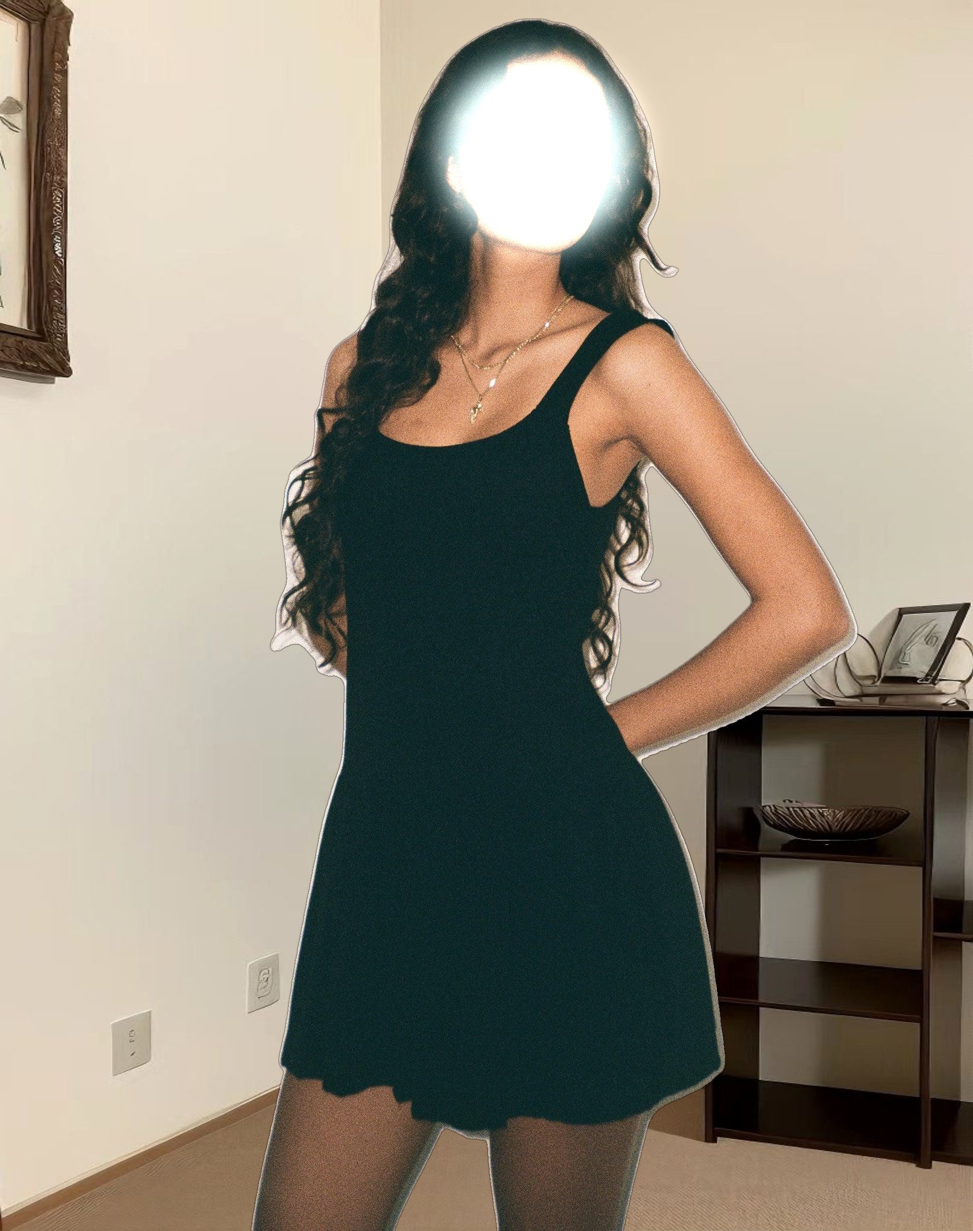 Nihao Mini Dress in Black