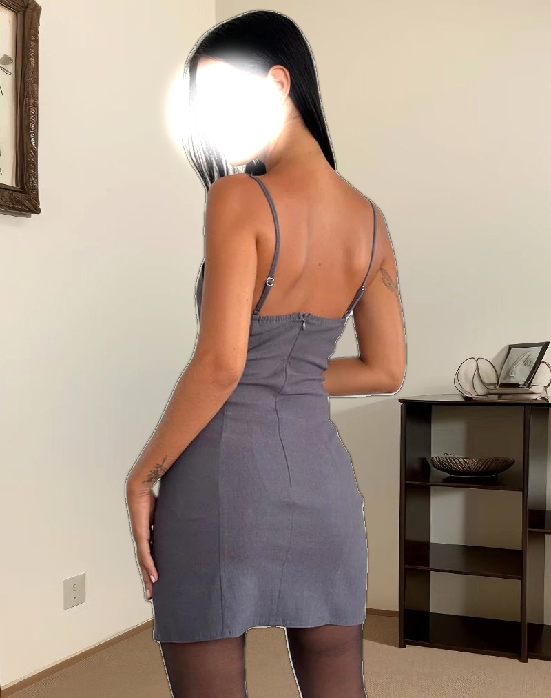 Inila Mini Dress in Tailoring Grey