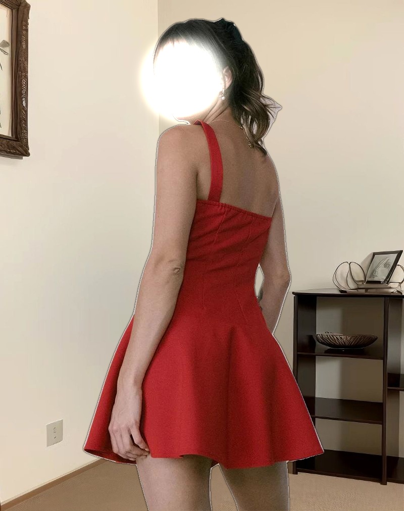 Audra Mini Dress in Red