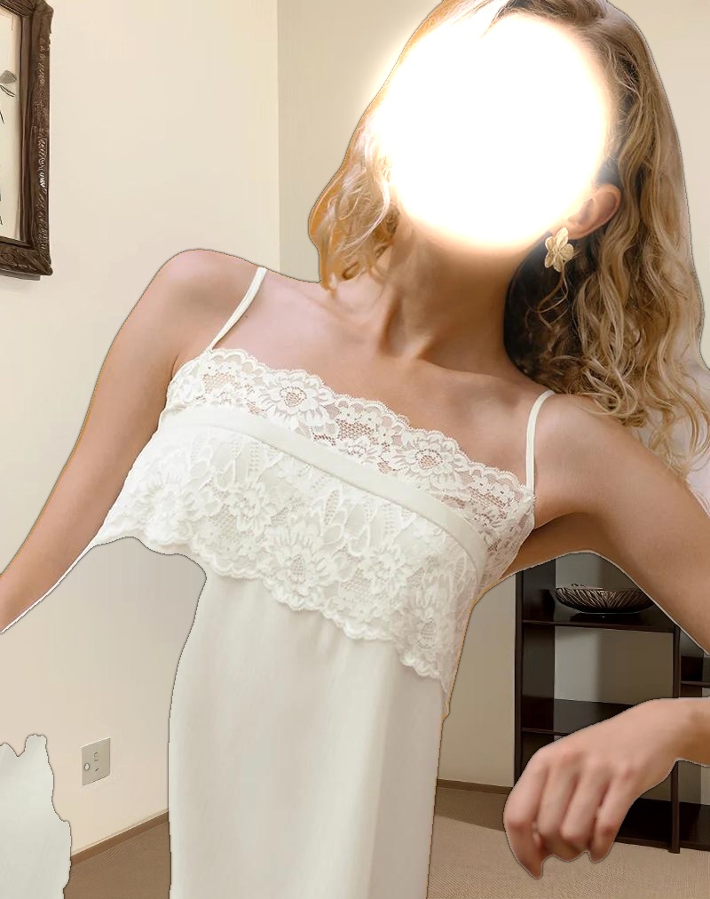 Juvia Babydoll Mini Dress in Chiffon Ivory