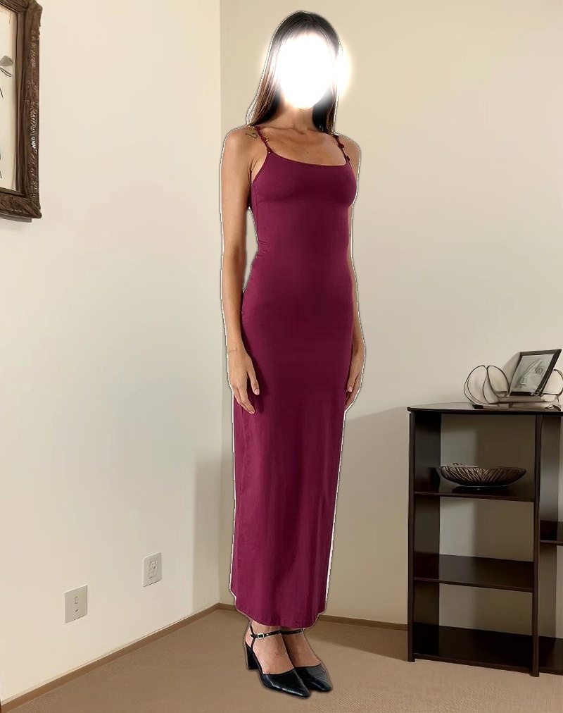 Cantana Maxi Dress in Burgundy