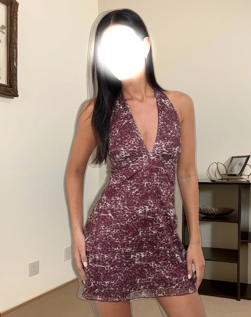 Codami Mini Dress in Abstract Leo Spot