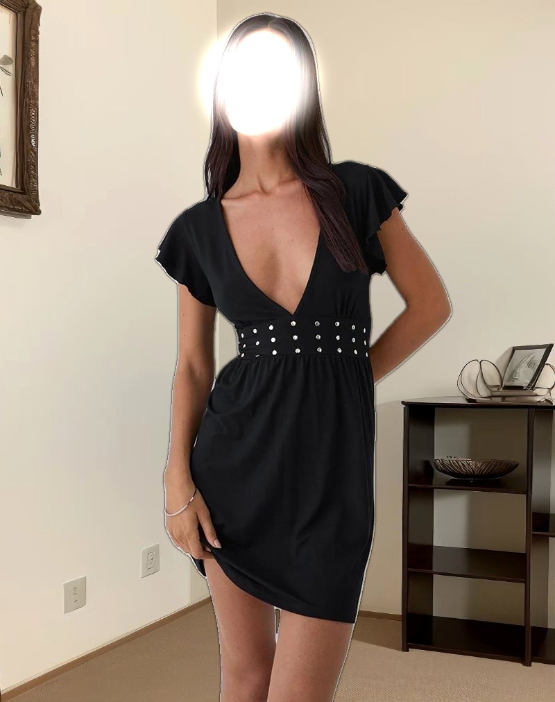 Leisoa Mini Dress in Black