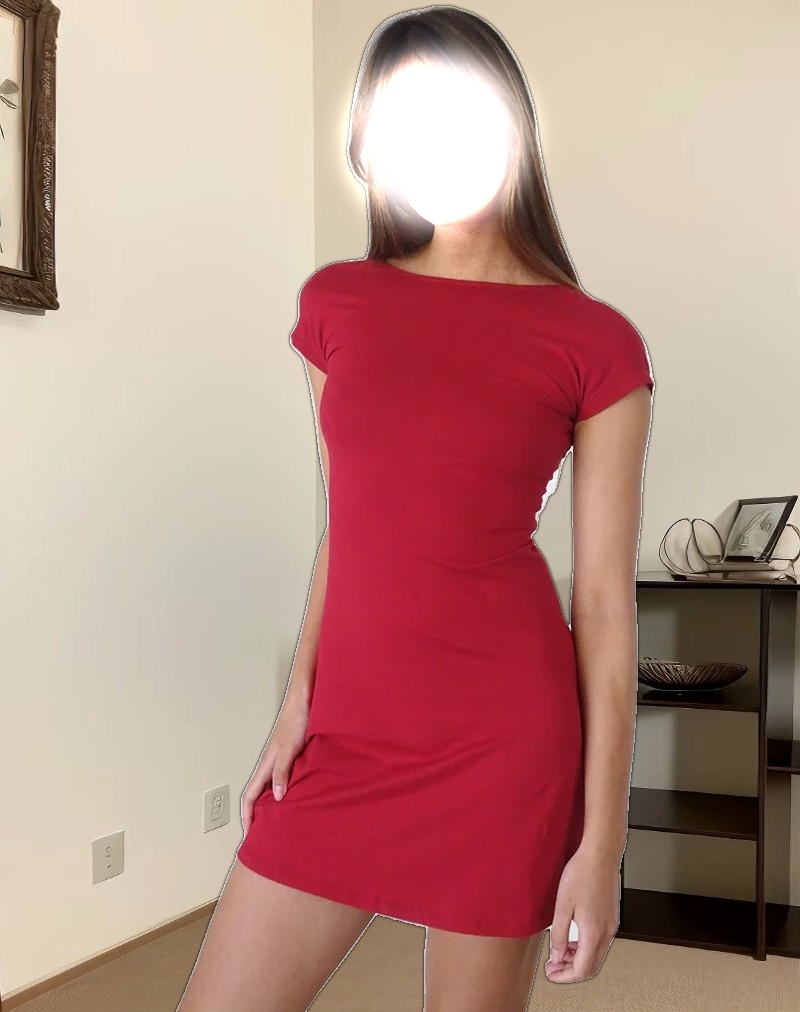 Wangi Backless Mini Dress in Adrenaline Red