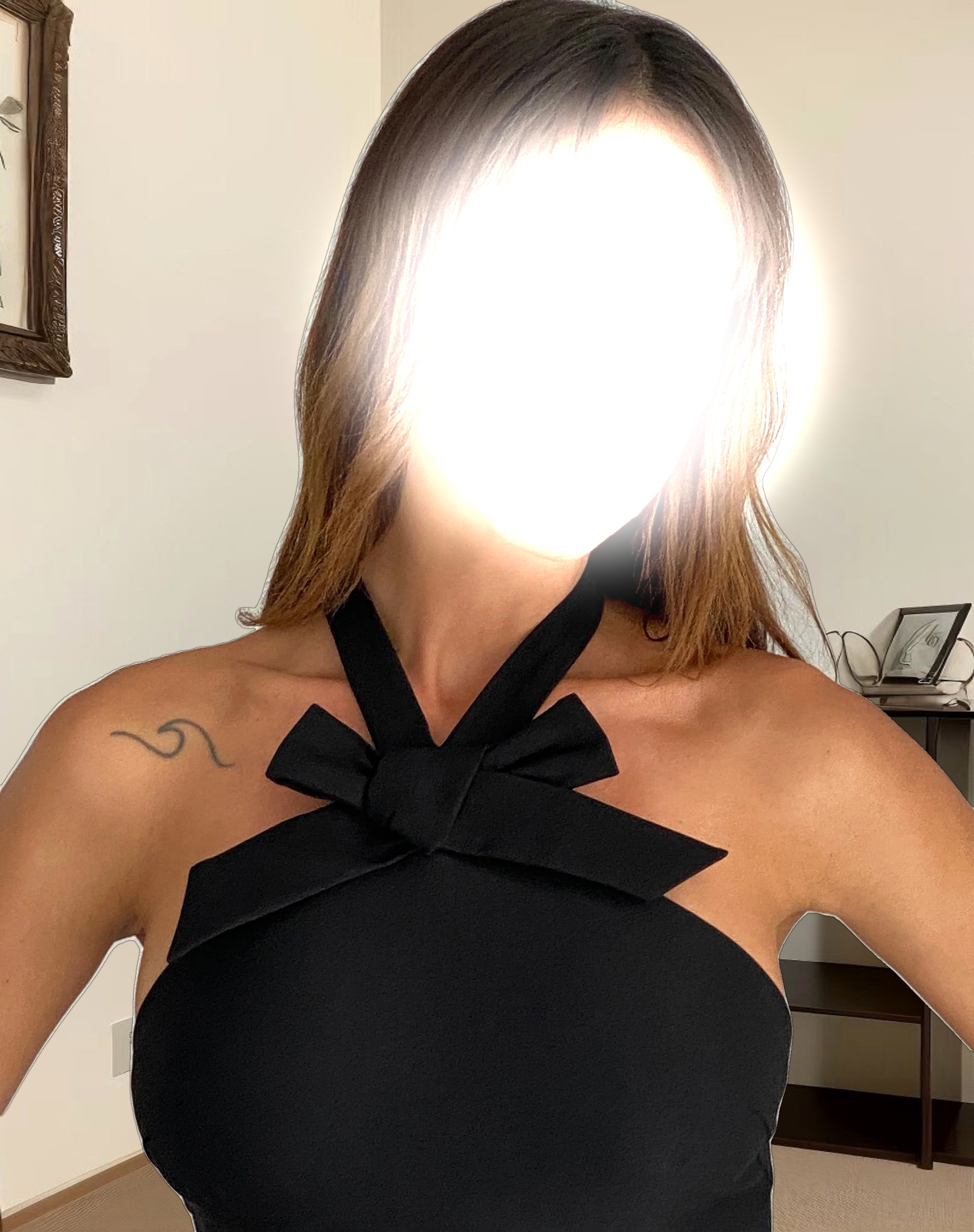 Parvat Bow Detail Halterneck Mini Dress