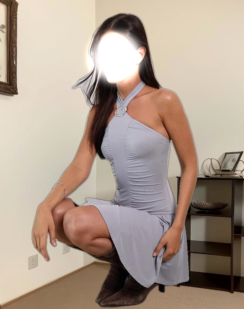 Belasar Mini Dress in Cupro Lilac Grey