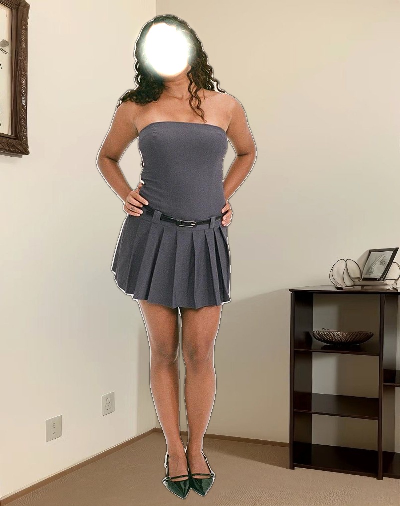 Payoda Bandeau Mini Dress in Dark Grey