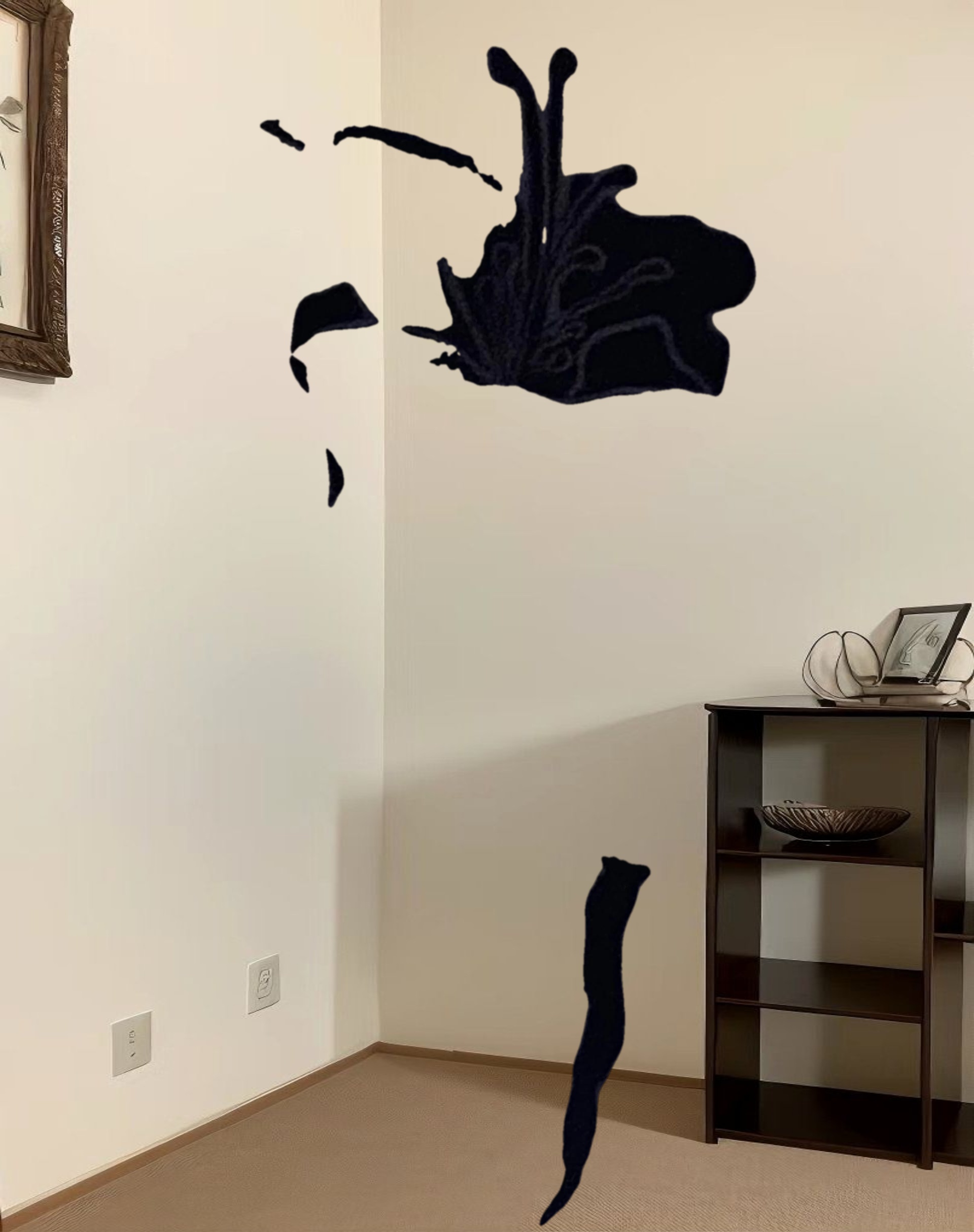 Nodu Maxi Dress in Orchids Flock Black