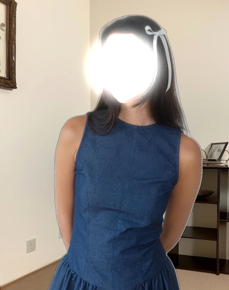 Uretta Maxi Dress in Denim Indigo