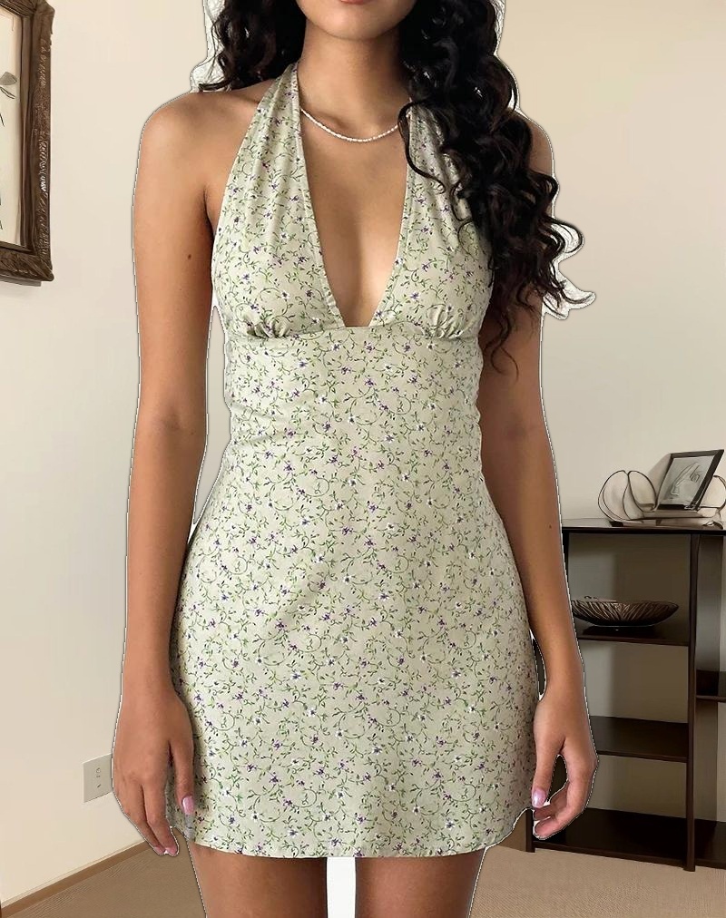 Leana Mini Dress in Parma Violet