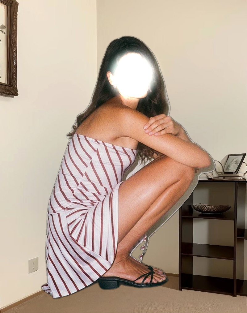 Kagari Mini Dress in Diagonal Stripe Pink