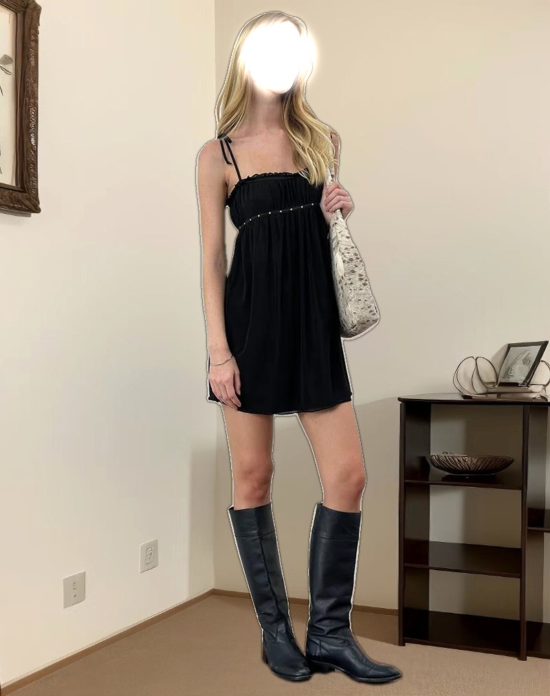 Damiera Mini Dress in Black