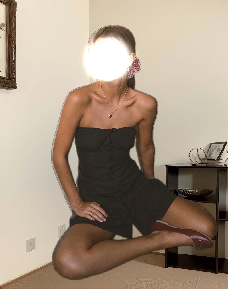 Alden Mini Dress in Tap Shoe Black