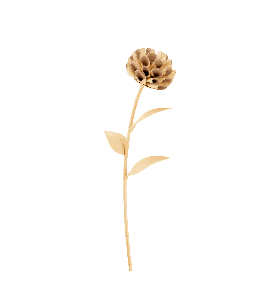 Dalium Flower - Textured Duo Wheat