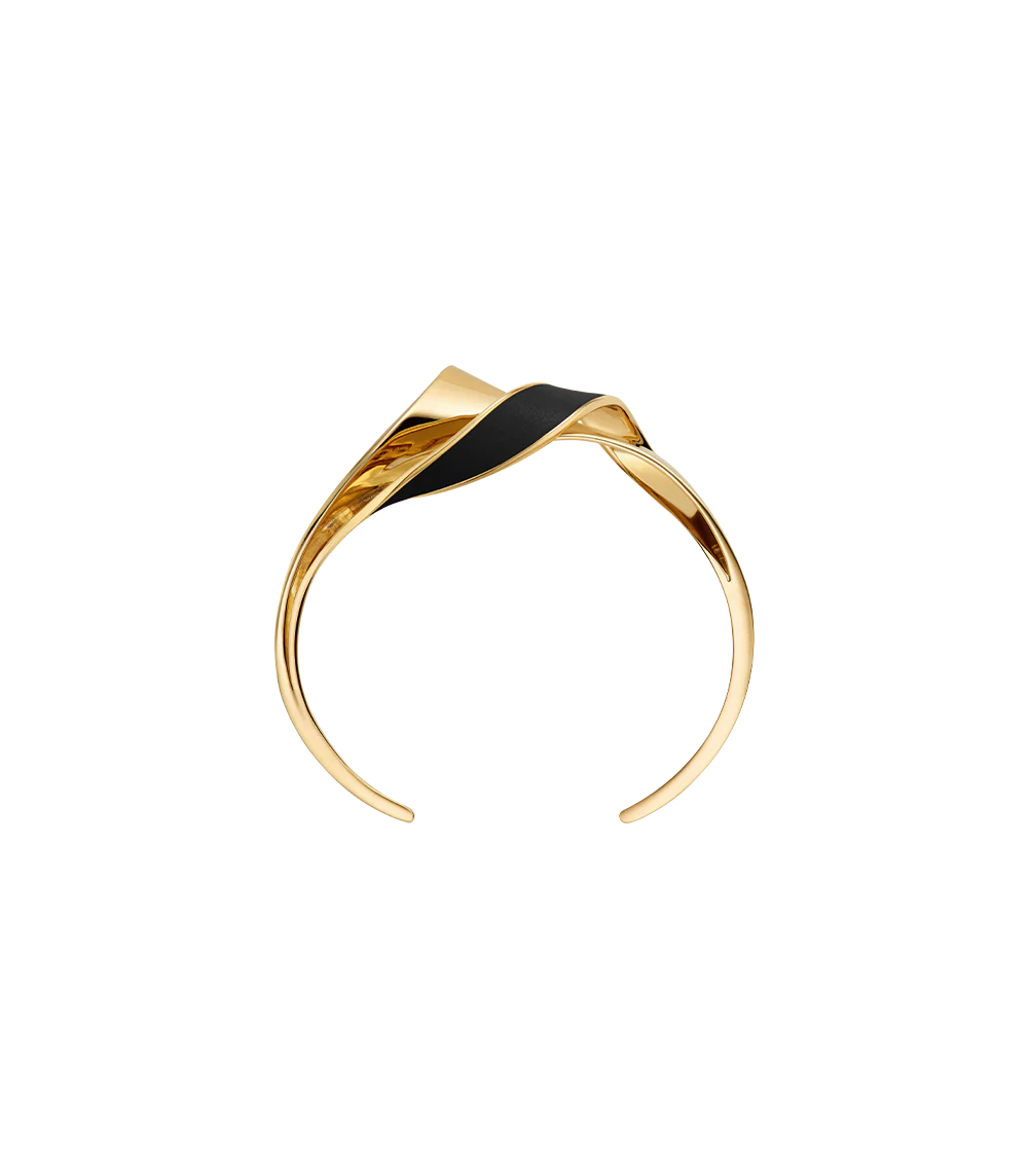 Éole Cuff - Black Leather
