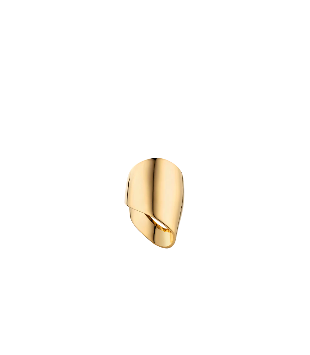 Éole Draped Ring - 24 carat gold gilded