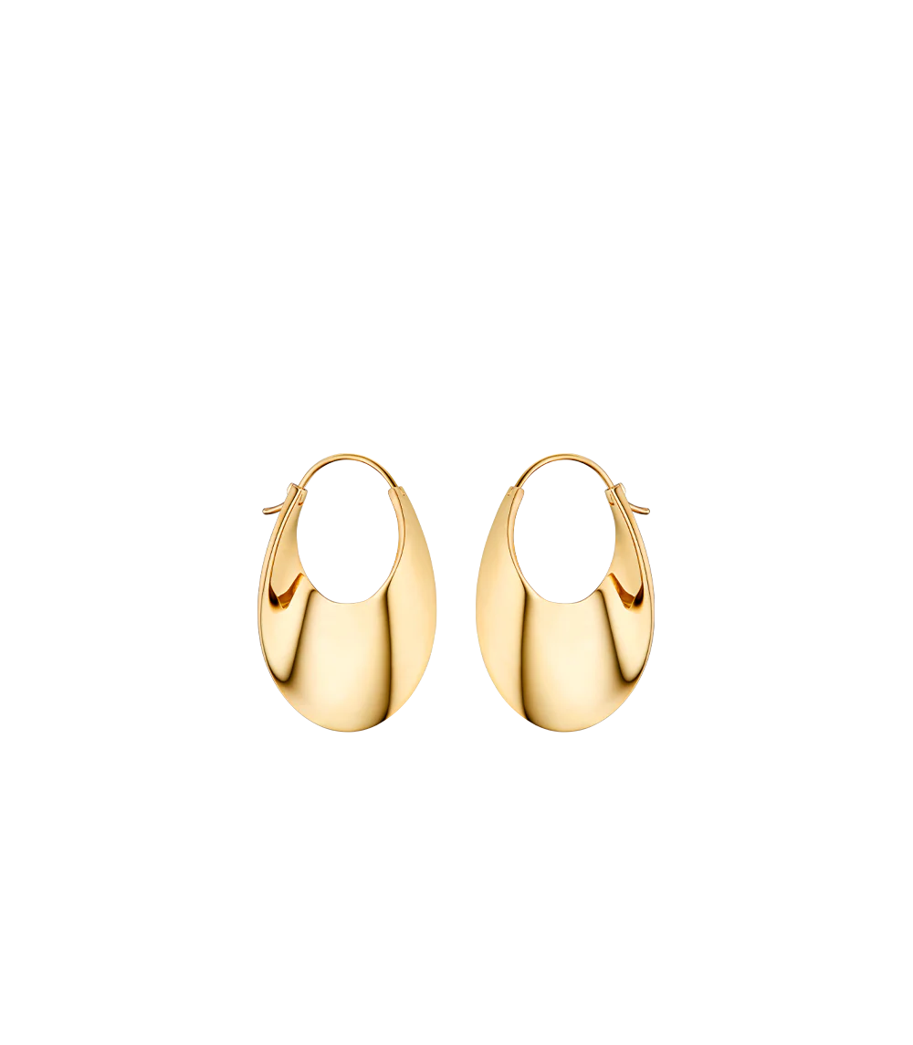 Éole Slim Hoop Earrings - 24 carat gold gilded