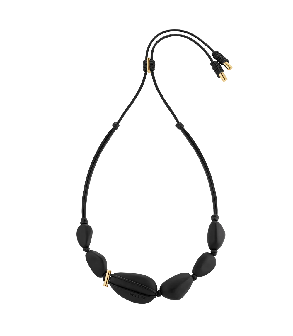 Téré Necklace - Black Marble