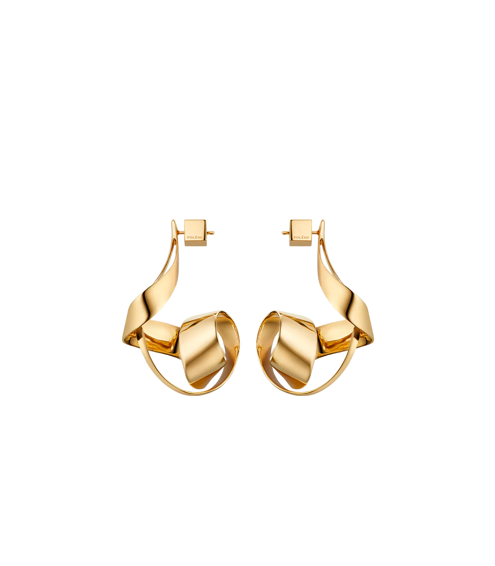 Éole Spiral Earrings - 24 carat gold-gilded