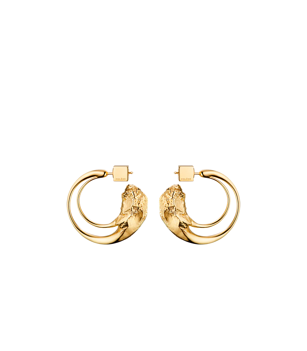 Eroz Hoop Earrings - 24 carat gold gilded
