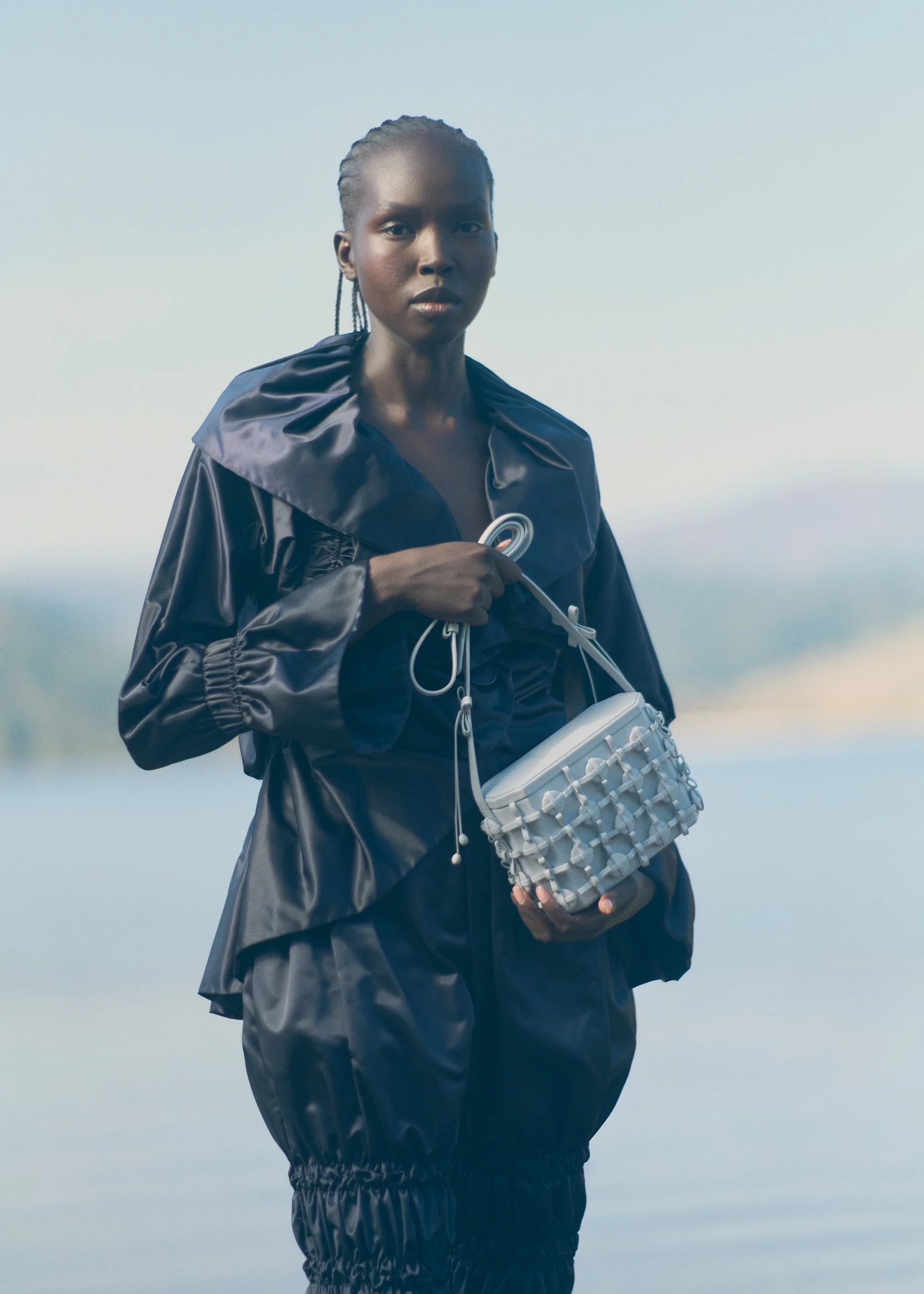 Button Bow Box - Cloud