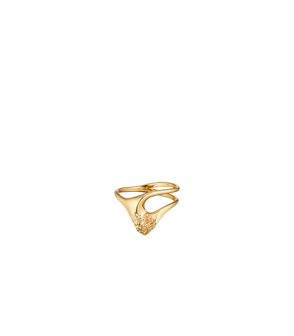 Eroz Fine Ring - 24 carat gold gilded
