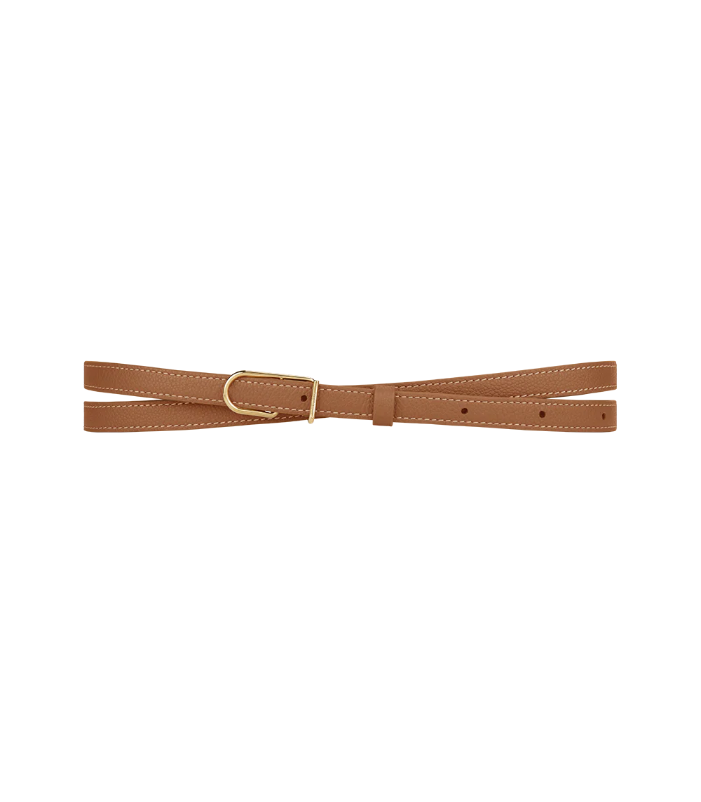 Thin Umi Belt - Textured Camel