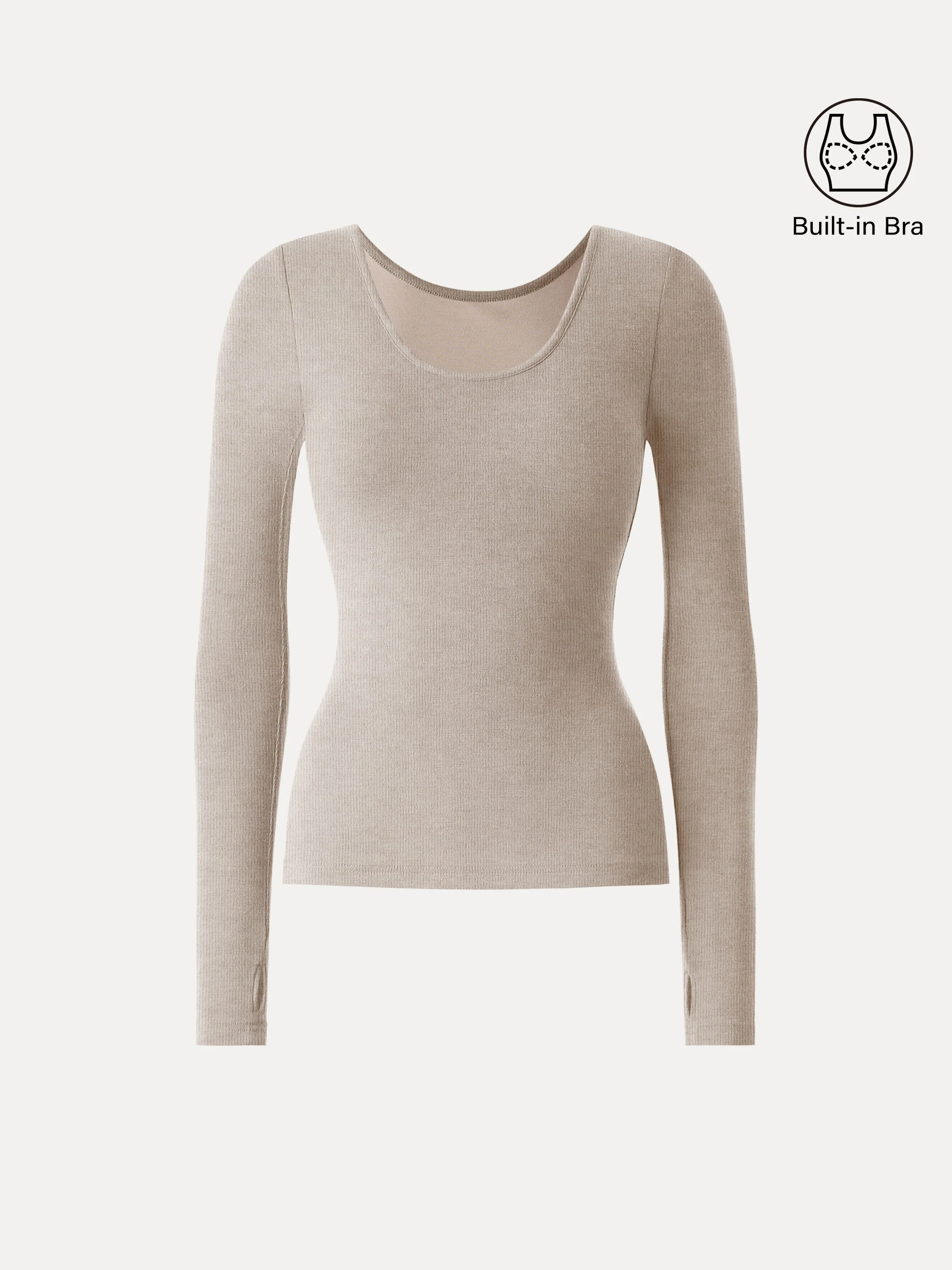 Lyocell Cashmere Scoop Neck Thumbhole Bralette