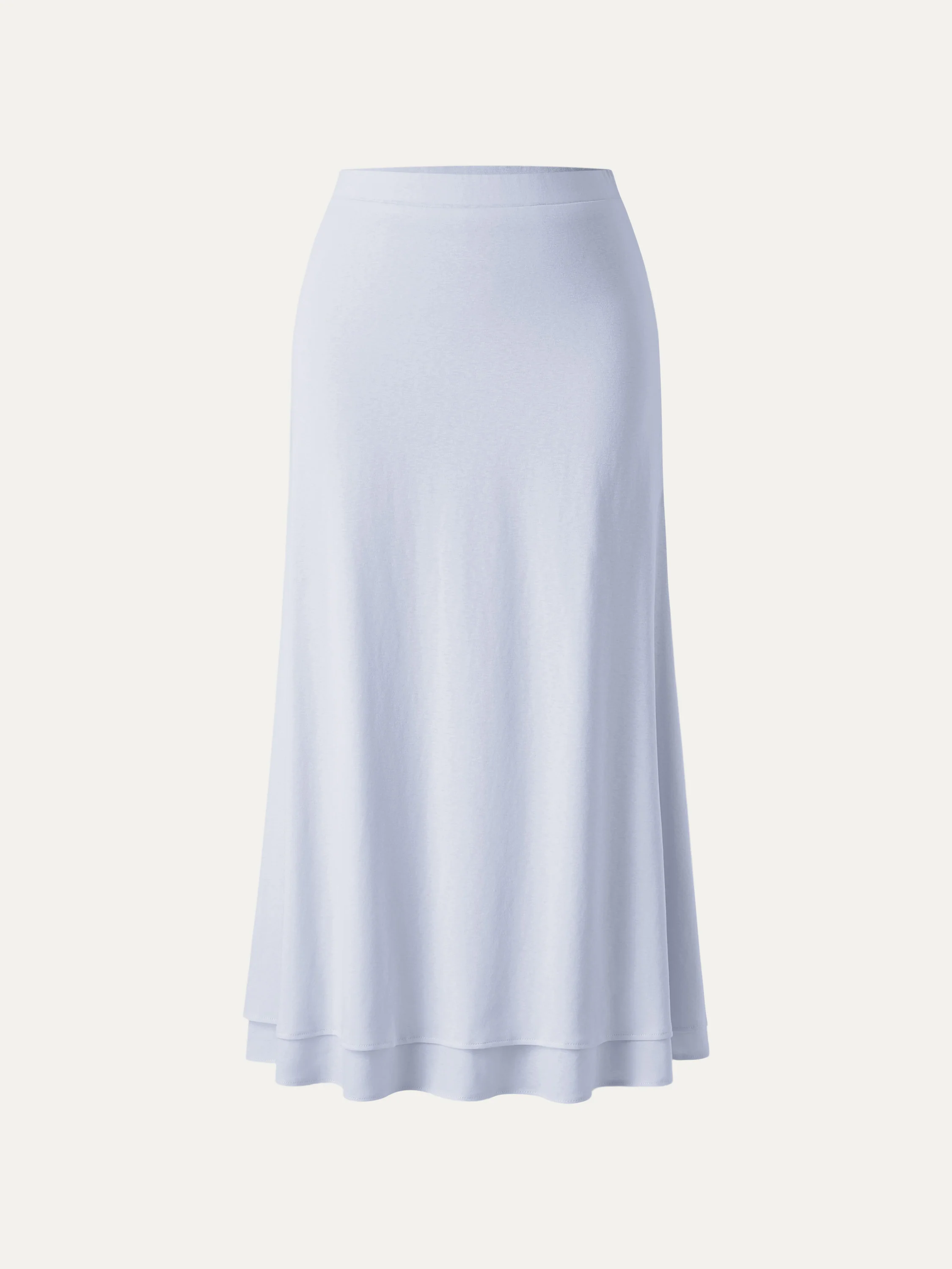 Flowy Cotton-linen Midi Flared Skirt