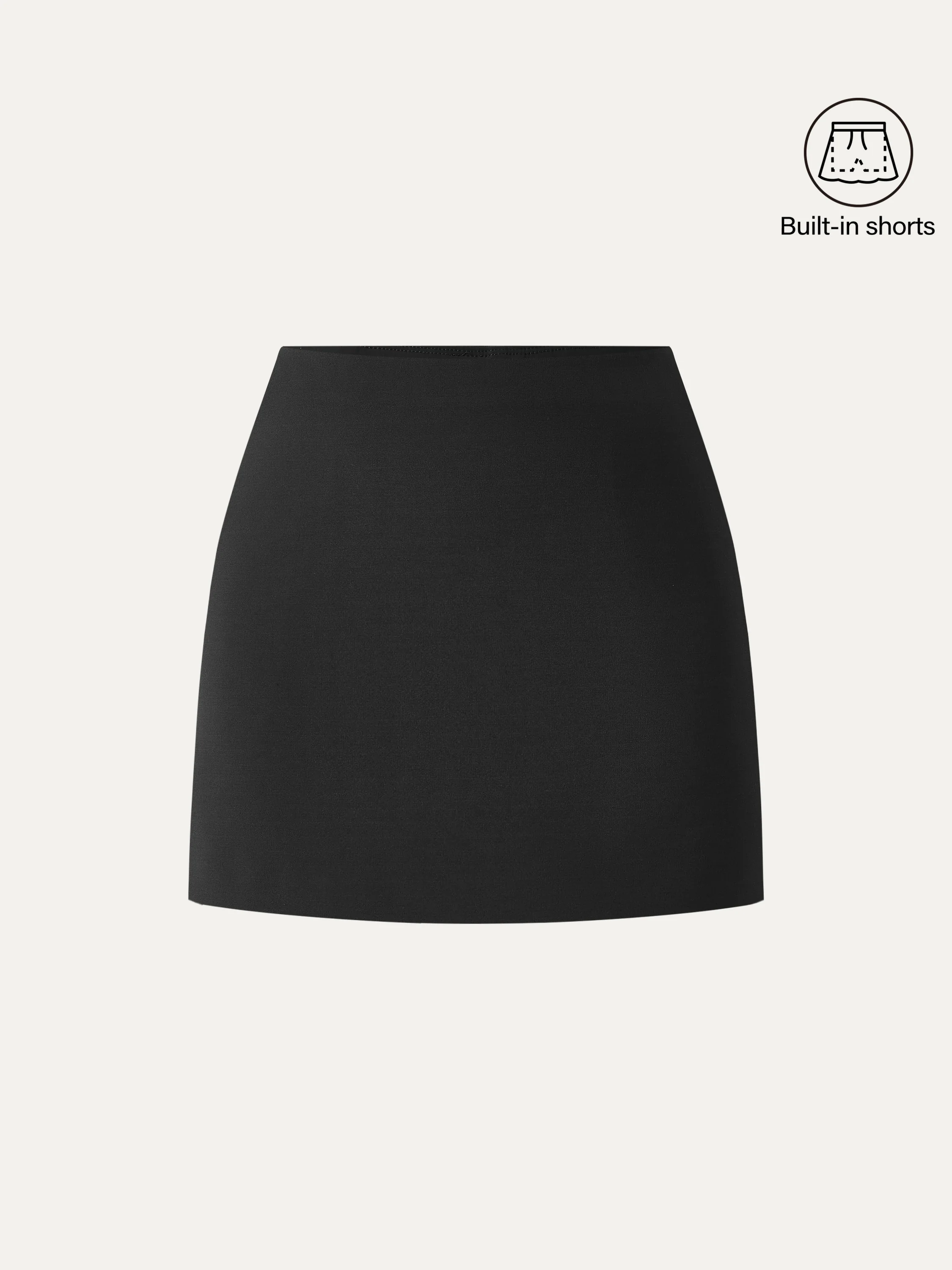 Mid Rise Pull-on A-line Skirt with Pockets