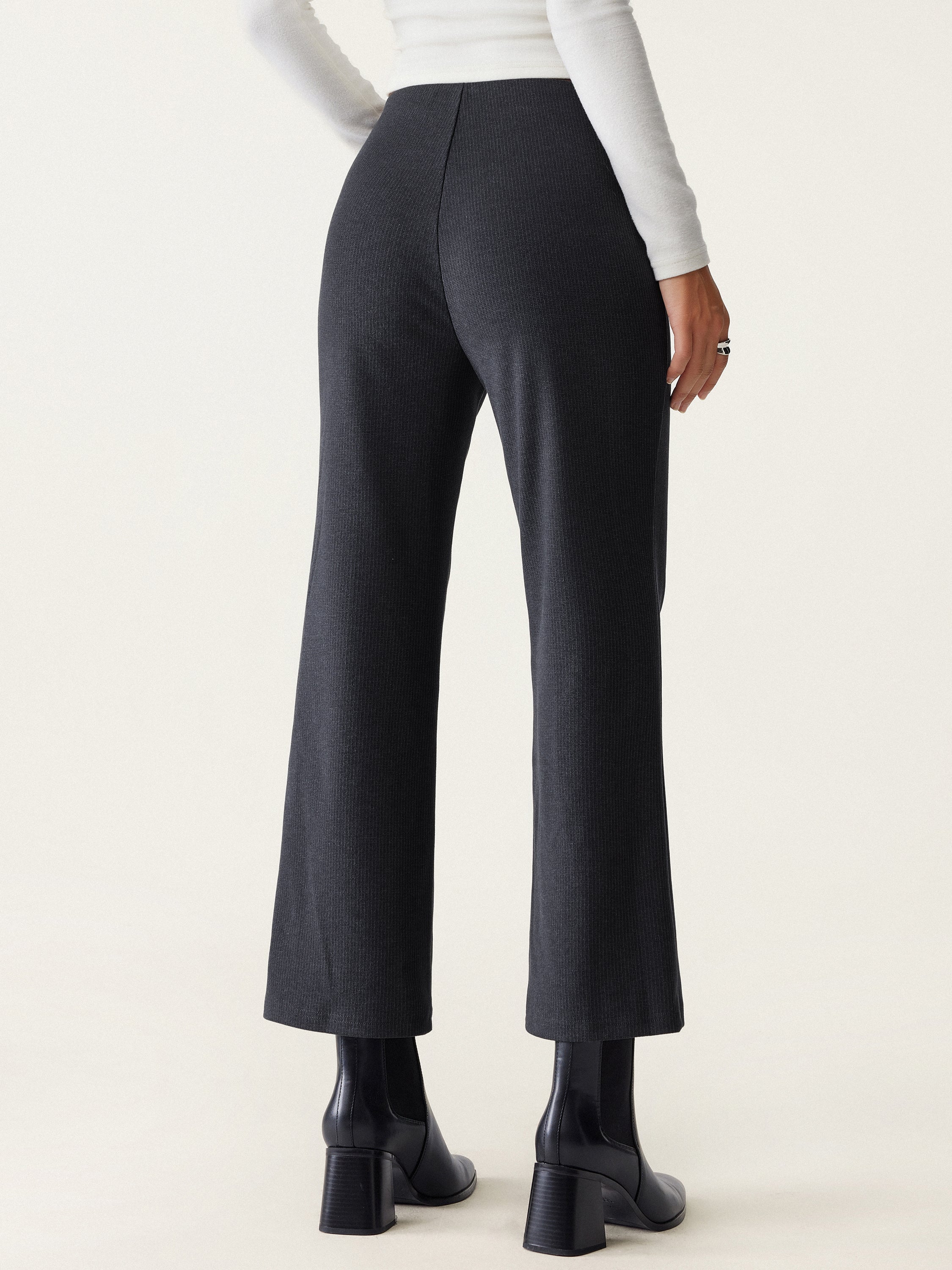 Pull-On Cropped Flare Pants