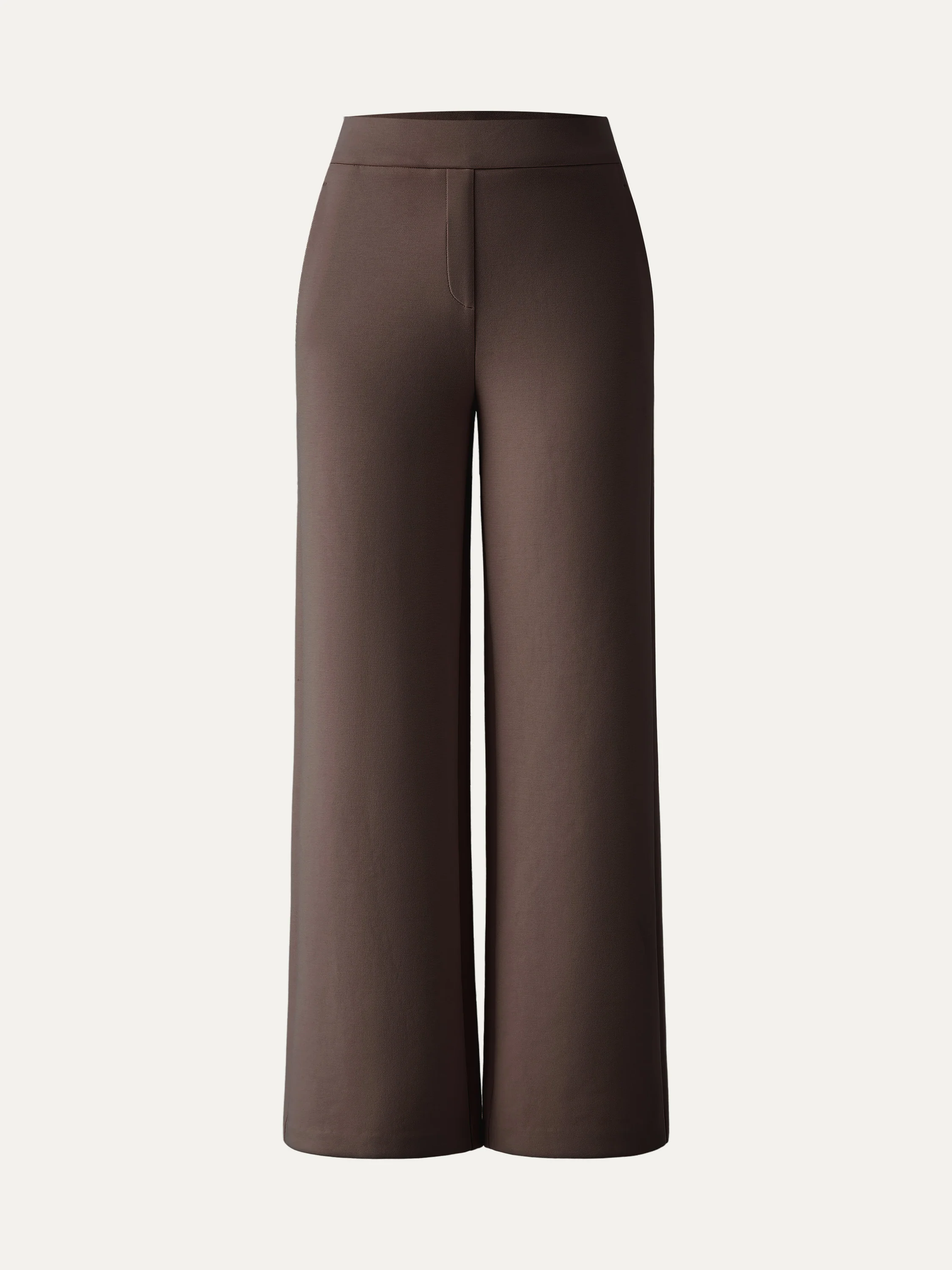Textured Mid-Rise Pull-On Straight Pants with Pockets
