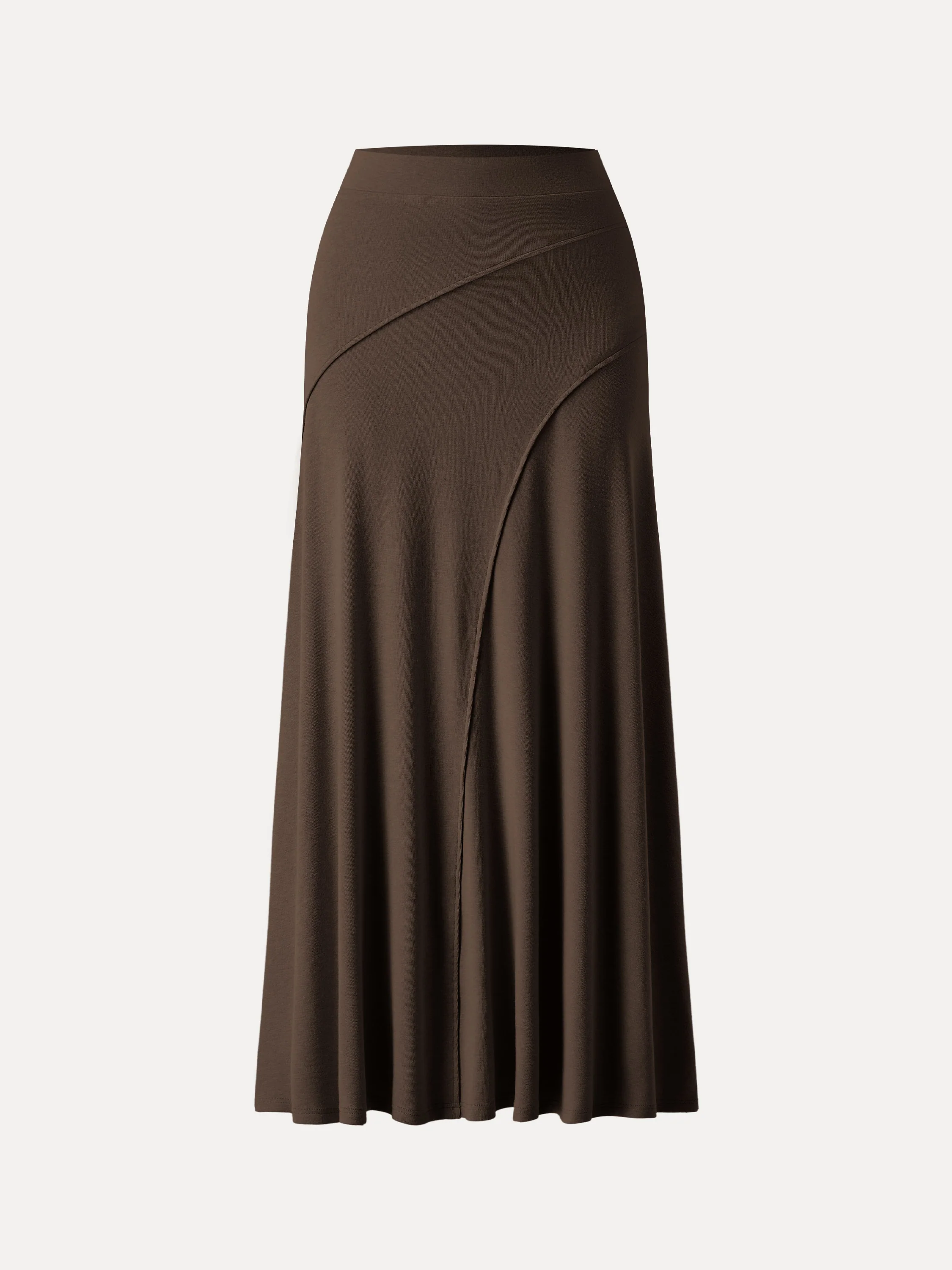 Mid Rise Pull-on Flared Maxi Skirt